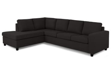 Crazy 4-seters Venstrevendt L-formet Sjeselongsofa i Stoff - Antrasitt - Møbler - Sofaer - Sofa med sjeselong
