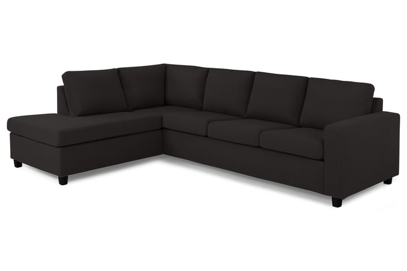Crazy 4-seters Venstrevendt L-formet Sjeselongsofa i Stoff - Antrasitt - Møbler - Sofaer - Sofa med sjeselong