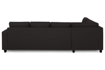 Crazy 4-seters Venstrevendt L-formet Sjeselongsofa i Stoff - Antrasitt - Møbler - Sofaer - Sofa med sjeselong