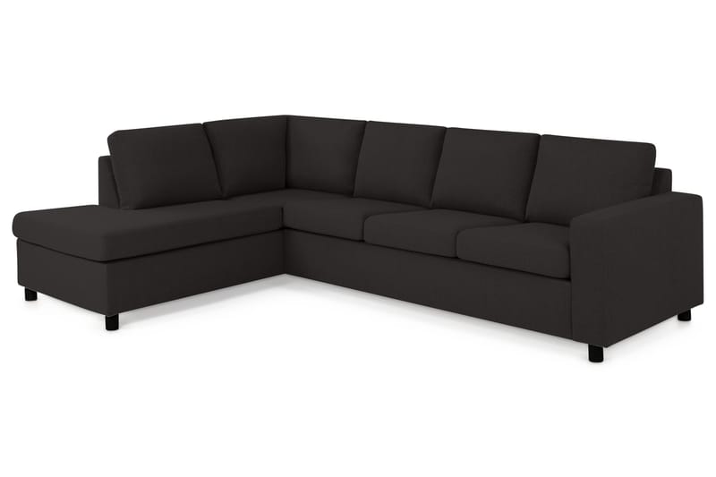 Crazy 4-seters Venstrevendt L-formet Sjeselongsofa i Stoff - Antrasitt - Møbler - Sofaer - Sofa med sjeselong - 3 seters sofa med divan