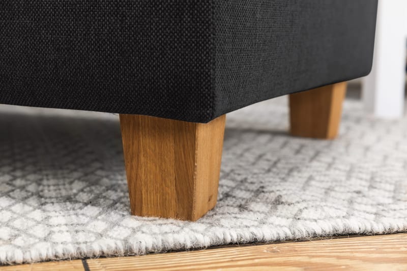 Crazy 4-seters Venstrevendt L-formet Sjeselongsofa i Stoff - Antrasitt - Møbler - Sofaer - Sofa med sjeselong - 3 seters sofa med divan