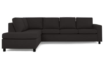 Crazy 4-seters Venstrevendt L-formet Sjeselongsofa i Stoff - Antrasitt - Møbler - Sofaer - Sofa med sjeselong