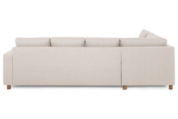Crazy 4-seters Venstrevendt L-formet Sjeselongsofa i Stoff - Beige - Møbler - Sofaer - Sofa med sjeselong