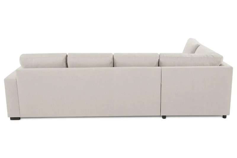 Crazy 4-seters Venstrevendt L-formet Sjeselongsofa i Stoff - Beige - Møbler - Sofaer - Sofa med sjeselong - 3 seters sofa med divan