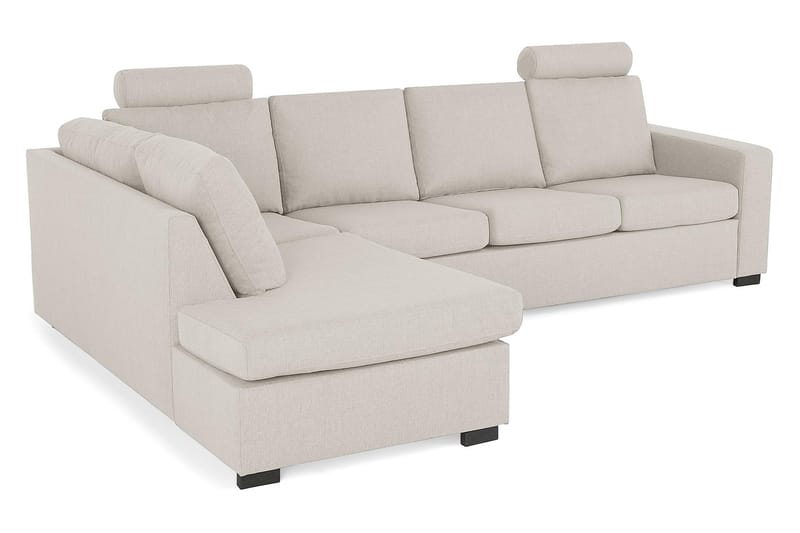Crazy 4-seters Venstrevendt L-formet Sjeselongsofa i Stoff - Beige - Møbler - Sofaer - Sofa med sjeselong