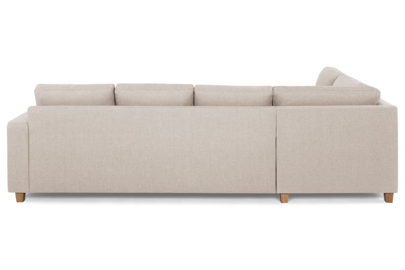 Crazy 4-seters Venstrevendt L-formet Sjeselongsofa i Stoff - Beige - Møbler - Sofaer - Sofa med sjeselong - 3 seters sofa med divan