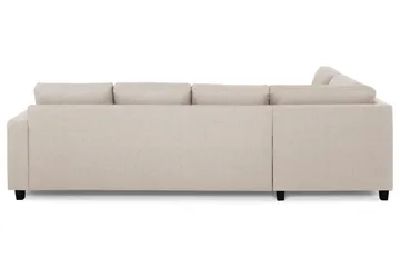 Crazy 4-seters Venstrevendt L-formet Sjeselongsofa i Stoff - Beige - Møbler - Sofaer - Sofa med sjeselong