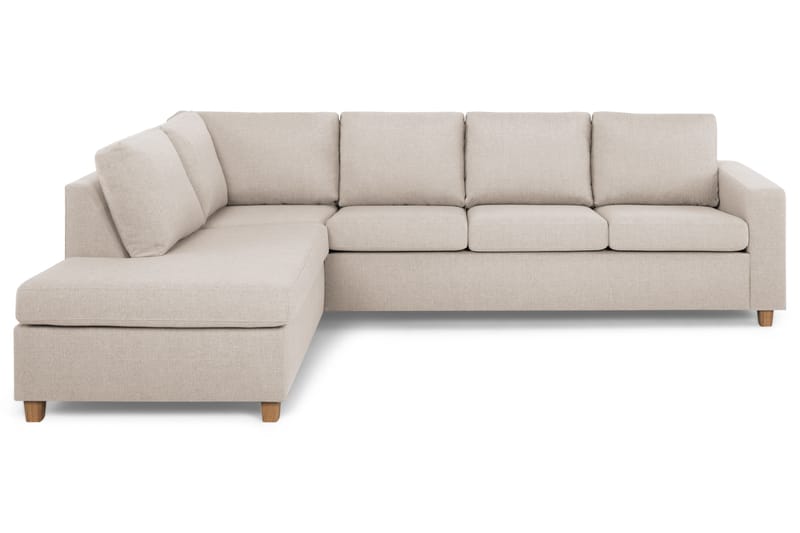 Crazy 4-seters Venstrevendt L-formet Sjeselongsofa i Stoff - Beige - Møbler - Sofaer - Sofa med sjeselong
