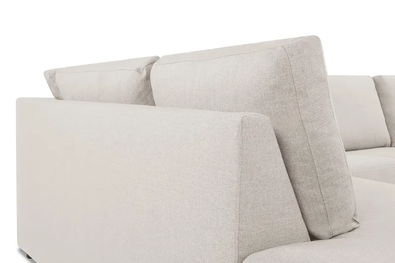 Crazy 4-seters Venstrevendt L-formet Sjeselongsofa i Stoff - Beige - Møbler - Sofaer - Sofa med sjeselong - 3 seters sofa med divan