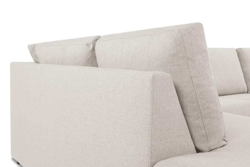 Crazy 4-seters Venstrevendt L-formet Sjeselongsofa i Stoff - Beige - Møbler - Sofaer - Sofa med sjeselong - 3 seters sofa med divan