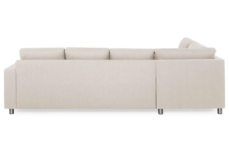 Crazy 4-seters Venstrevendt L-formet Sjeselongsofa i Stoff - Beige - Møbler - Sofaer - Sofa med sjeselong - 3 seters sofa med divan