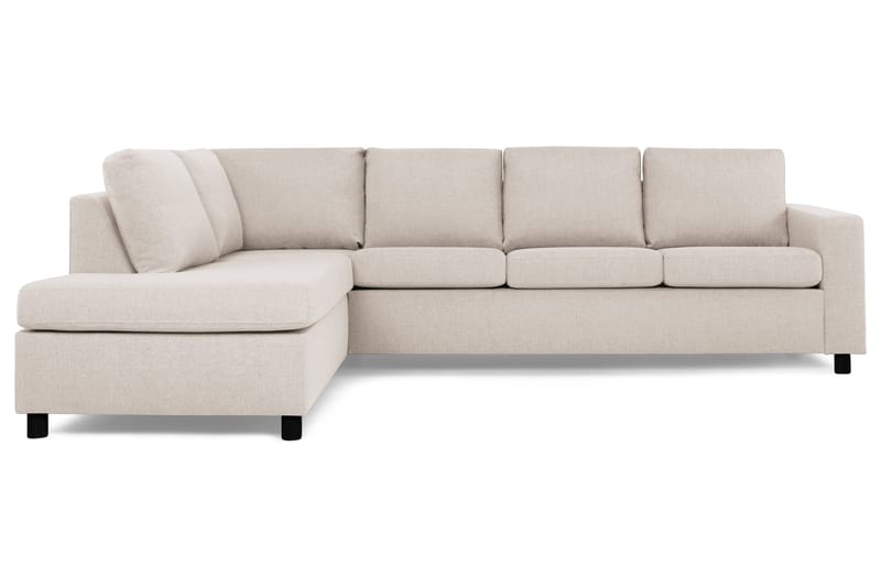 Crazy 4-seters Venstrevendt L-formet Sjeselongsofa i Stoff - Beige - Møbler - Sofaer - Sofa med sjeselong - 3 seters sofa med divan