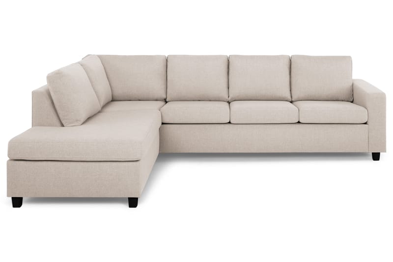 Crazy 4-seters Venstrevendt L-formet Sjeselongsofa i Stoff - Beige - Møbler - Sofaer - Sofa med sjeselong - 3 seters sofa med divan