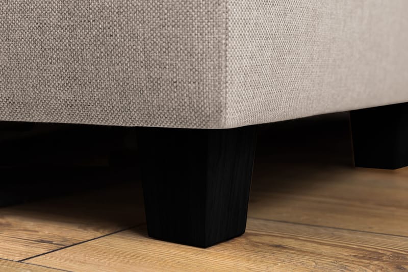 Crazy 4-seters Venstrevendt L-formet Sjeselongsofa i Stoff - Beige - Møbler - Sofaer - Sofa med sjeselong - 3 seters sofa med divan