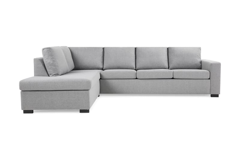 Crazy 4-seters Venstrevendt L-formet Sjeselongsofa i Stoff - Grå - Møbler - Sofaer - Sofa med sjeselong