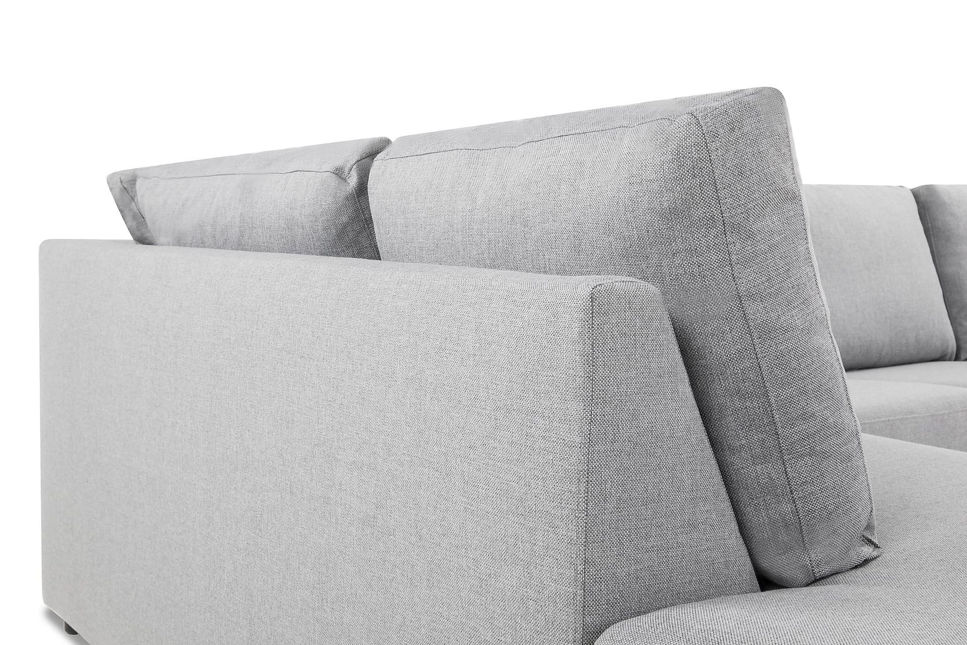 Crazy 4-seters Venstrevendt L-formet Sjeselongsofa i Stoff - Grå - Møbler - Sofaer - Sofa med sjeselong