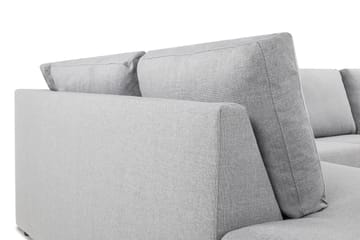 Crazy 4-seters Venstrevendt L-formet Sjeselongsofa i Stoff - Grå - Møbler - Sofaer - Sofa med sjeselong