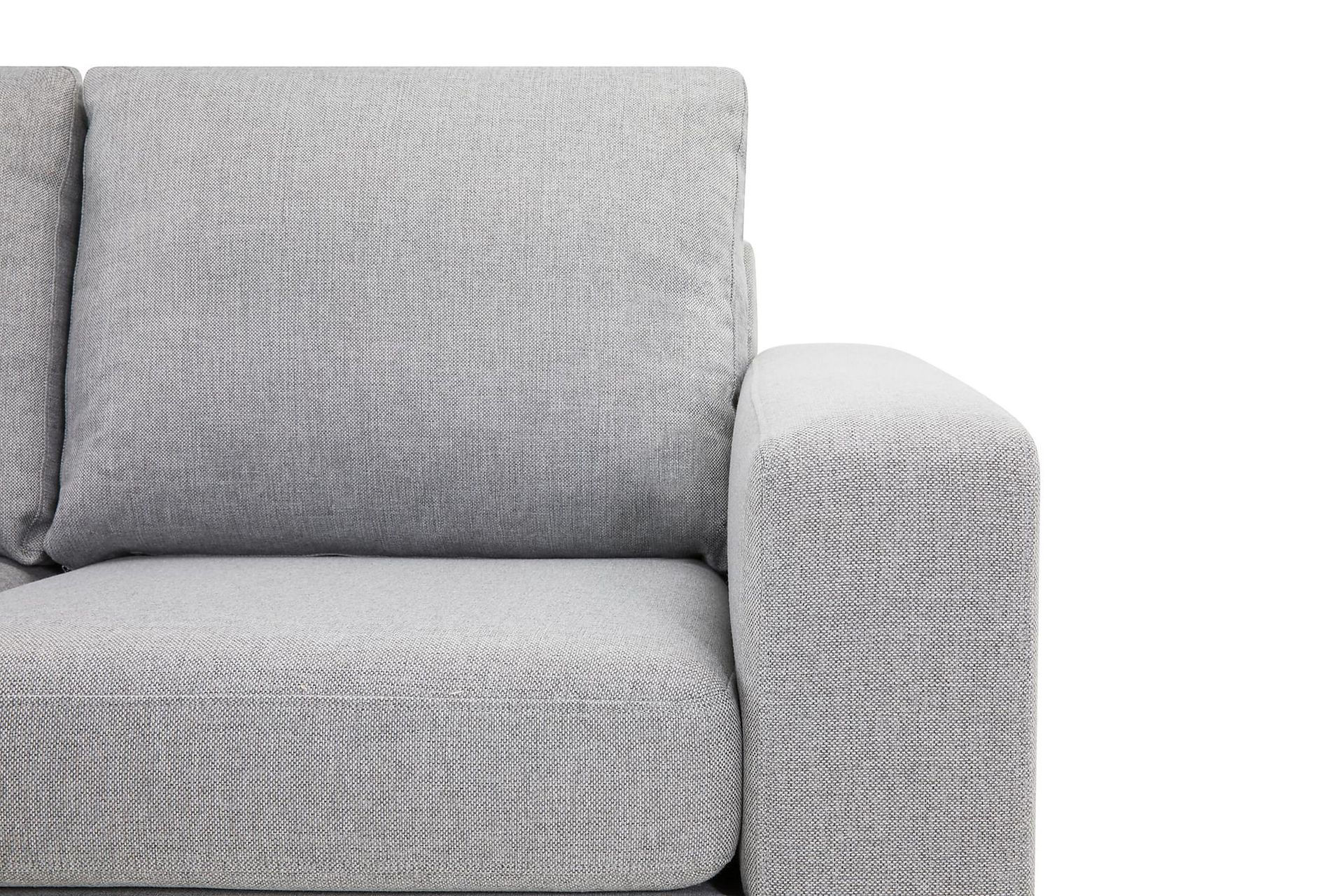 Crazy 4-seters Venstrevendt L-formet Sjeselongsofa i Stoff - Grå - Møbler - Sofaer - Sofa med sjeselong