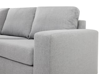 Crazy 4-seters Venstrevendt L-formet Sjeselongsofa i Stoff - Grå - Møbler - Sofaer - Sofa med sjeselong