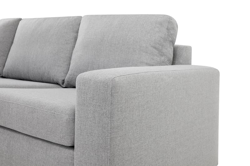 Crazy 4-seters Venstrevendt L-formet Sjeselongsofa i Stoff - Grå - Møbler - Sofaer - Sofa med sjeselong