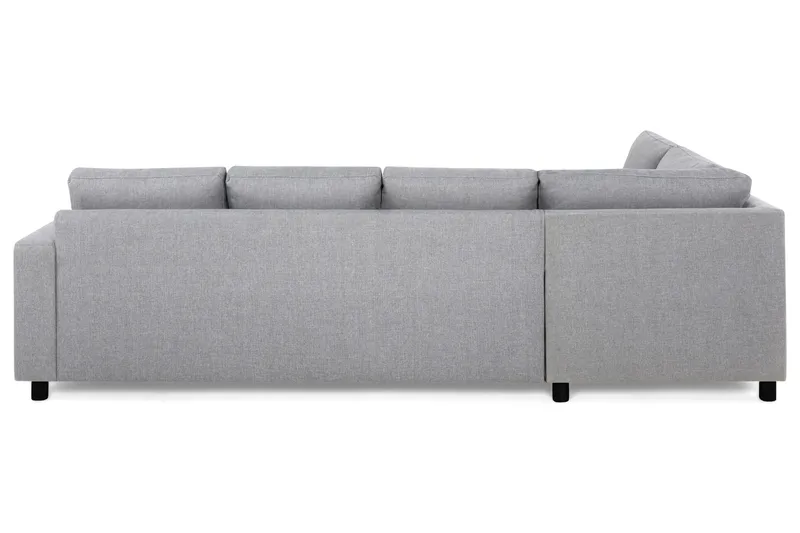 Crazy 4-seters Venstrevendt L-formet Sjeselongsofa i Stoff - Grå - Møbler - Sofaer - Sofa med sjeselong - 3 seters sofa med divan