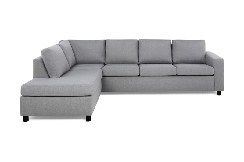 Crazy 4-seters Venstrevendt L-formet Sjeselongsofa i Stoff - Grå - Møbler - Sofaer - Sofa med sjeselong