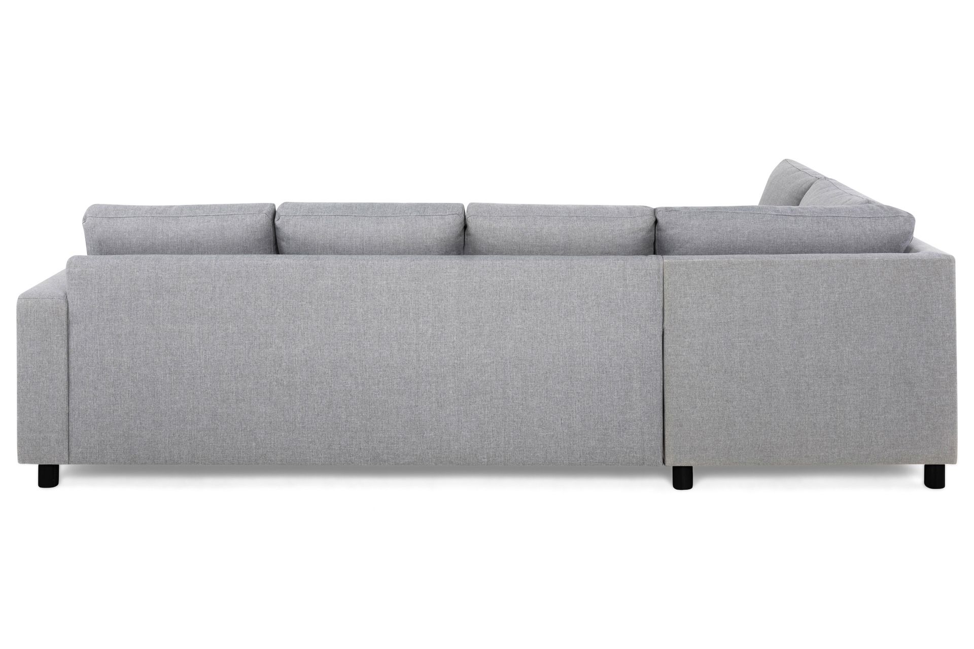 Crazy 4-seters Venstrevendt L-formet Sjeselongsofa i Stoff - Grå - Møbler - Sofaer - Sofa med sjeselong