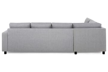 Crazy 4-seters Venstrevendt L-formet Sjeselongsofa i Stoff - Grå - Møbler - Sofaer - Sofa med sjeselong