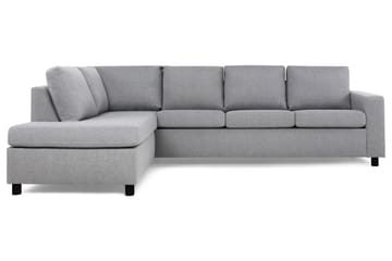 Crazy 4-seters Venstrevendt L-formet Sjeselongsofa i Stoff - Grå - Møbler - Sofaer - Sofa med sjeselong