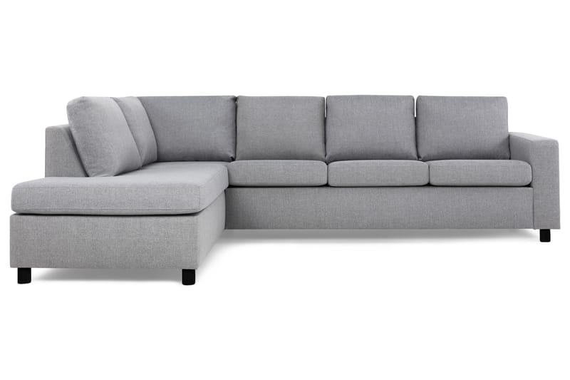 Crazy 4-seters Venstrevendt L-formet Sjeselongsofa i Stoff - Grå - Møbler - Sofaer - Sofa med sjeselong