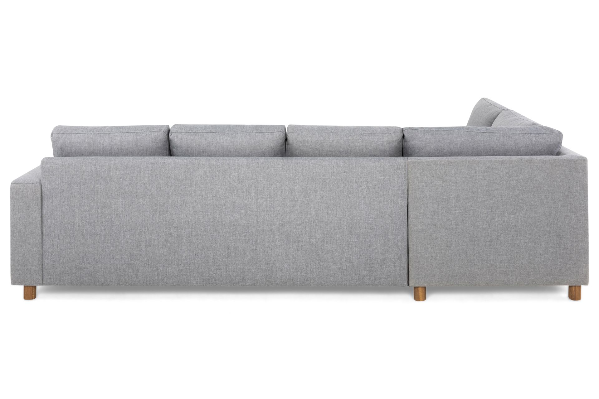Crazy 4-seters Venstrevendt L-formet Sjeselongsofa i Stoff - Grå - Møbler - Sofaer - Sofa med sjeselong