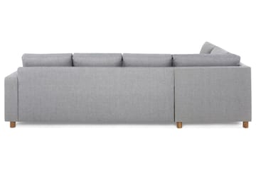 Crazy 4-seters Venstrevendt L-formet Sjeselongsofa i Stoff - Grå - Møbler - Sofaer - Sofa med sjeselong