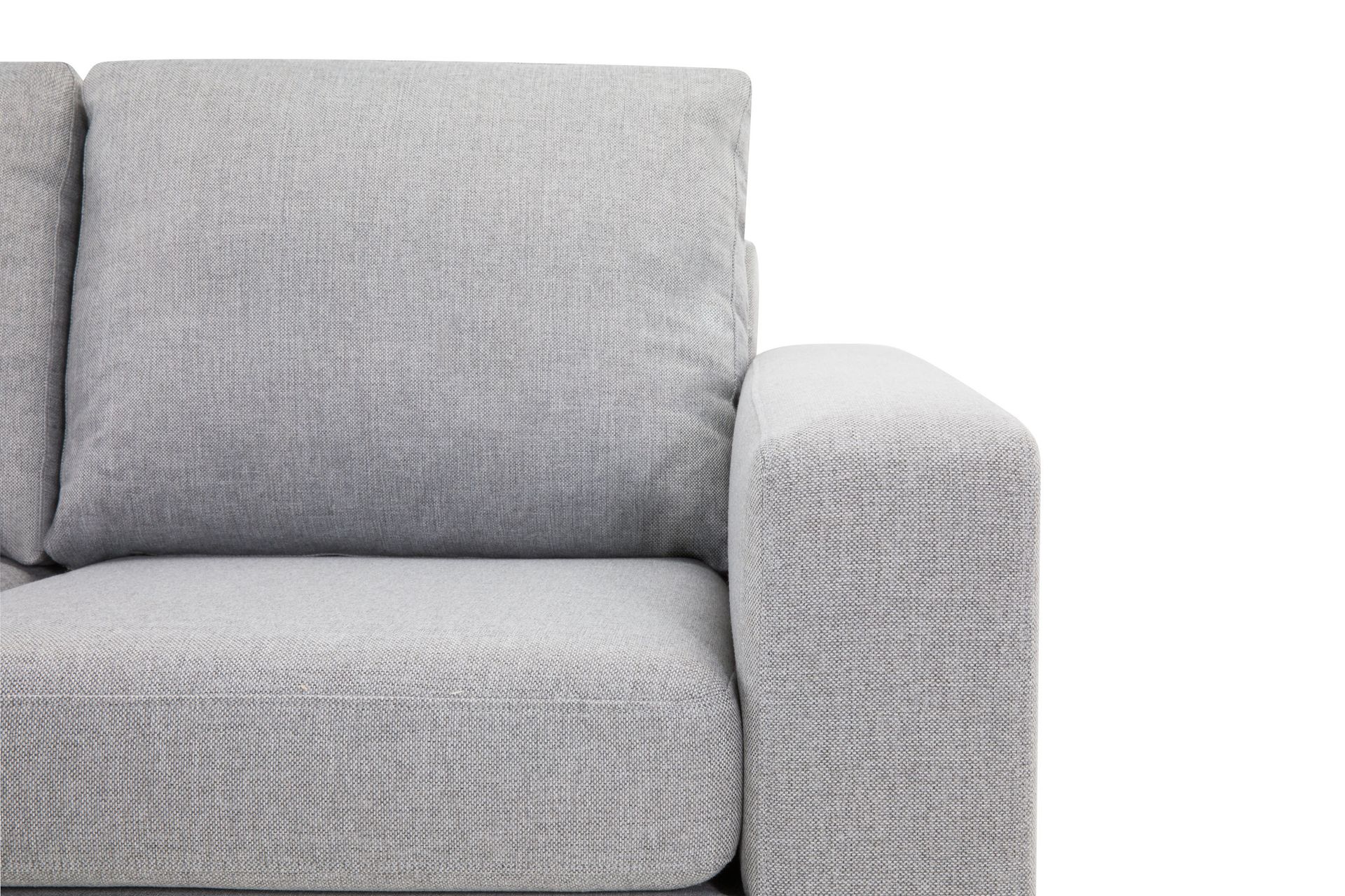 Crazy 4-seters Venstrevendt L-formet Sjeselongsofa i Stoff - Grå - Møbler - Sofaer - Sofa med sjeselong