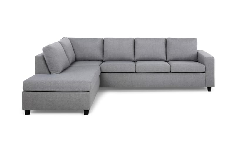 Crazy 4-seters Venstrevendt L-formet Sjeselongsofa i Stoff - Grå - Møbler - Sofaer - Sofa med sjeselong