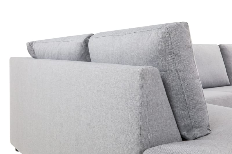 Crazy 4-seters Venstrevendt L-formet Sjeselongsofa i Stoff - Grå - Møbler - Sofaer - Sofa med sjeselong