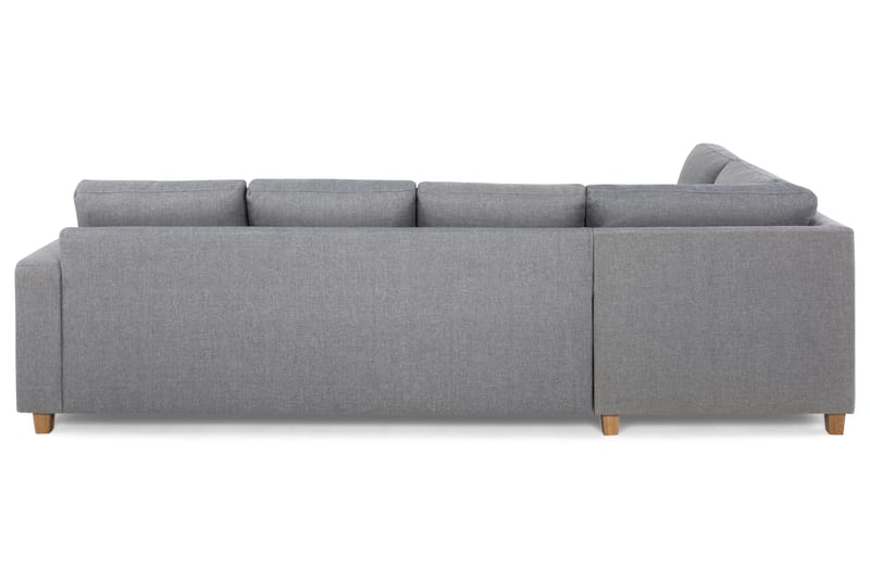 Crazy 4-seters Venstrevendt L-formet Sjeselongsofa i Stoff - Grå - Møbler - Sofaer - Sofa med sjeselong