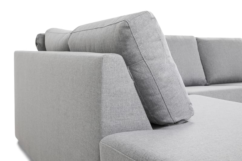 Crazy 4-seters Venstrevendt L-formet Sjeselongsofa i Stoff - Grå - Møbler - Sofaer - Sofa med sjeselong
