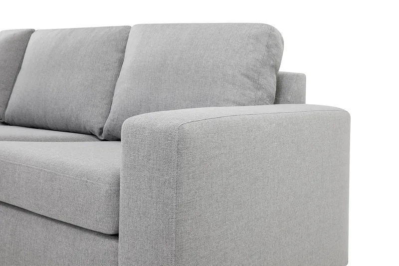 Crazy 4-seters Venstrevendt L-formet Sjeselongsofa i Stoff - Grå - Møbler - Sofaer - Sofa med sjeselong - 3 seters sofa med divan