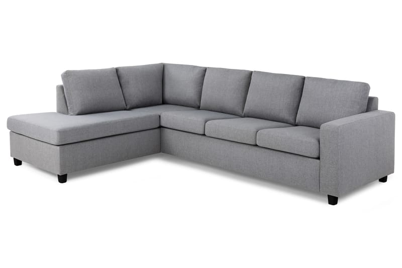 Crazy 4-seters Venstrevendt L-formet Sjeselongsofa i Stoff - Grå - Møbler - Sofaer - Sofa med sjeselong - 3 seters sofa med divan