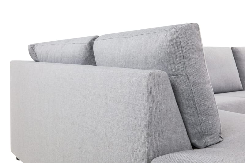 Crazy 4-seters Venstrevendt L-formet Sjeselongsofa i Stoff - Grå - Møbler - Sofaer - Sofa med sjeselong - 3 seters sofa med divan