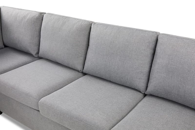 Crazy 4-seters Venstrevendt L-formet Sjeselongsofa i Stoff - Grå - Møbler - Sofaer - Sofa med sjeselong - 3 seters sofa med divan