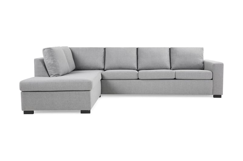 Crazy 4-seters Venstrevendt L-formet Sjeselongsofa i Stoff - Grå - Møbler - Sofaer - Sofa med sjeselong - 3 seters sofa med divan