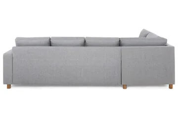 Crazy 4-seters Venstrevendt L-formet Sjeselongsofa i Stoff - Grå - Møbler - Sofaer - Sofa med sjeselong