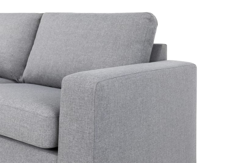 Crazy 4-seters Venstrevendt L-formet Sjeselongsofa i Stoff - Grå - Møbler - Sofaer - Sofa med sjeselong