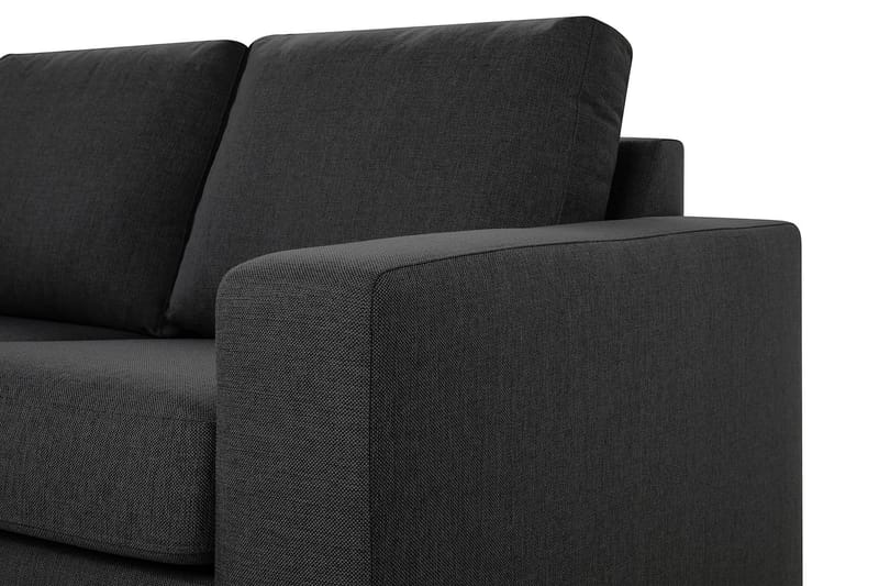 Crazy 4-seters Venstrevendt L-formet Sjeselongsofa i Stoff - Mørk grå - Møbler - Sofaer - Sofa med sjeselong