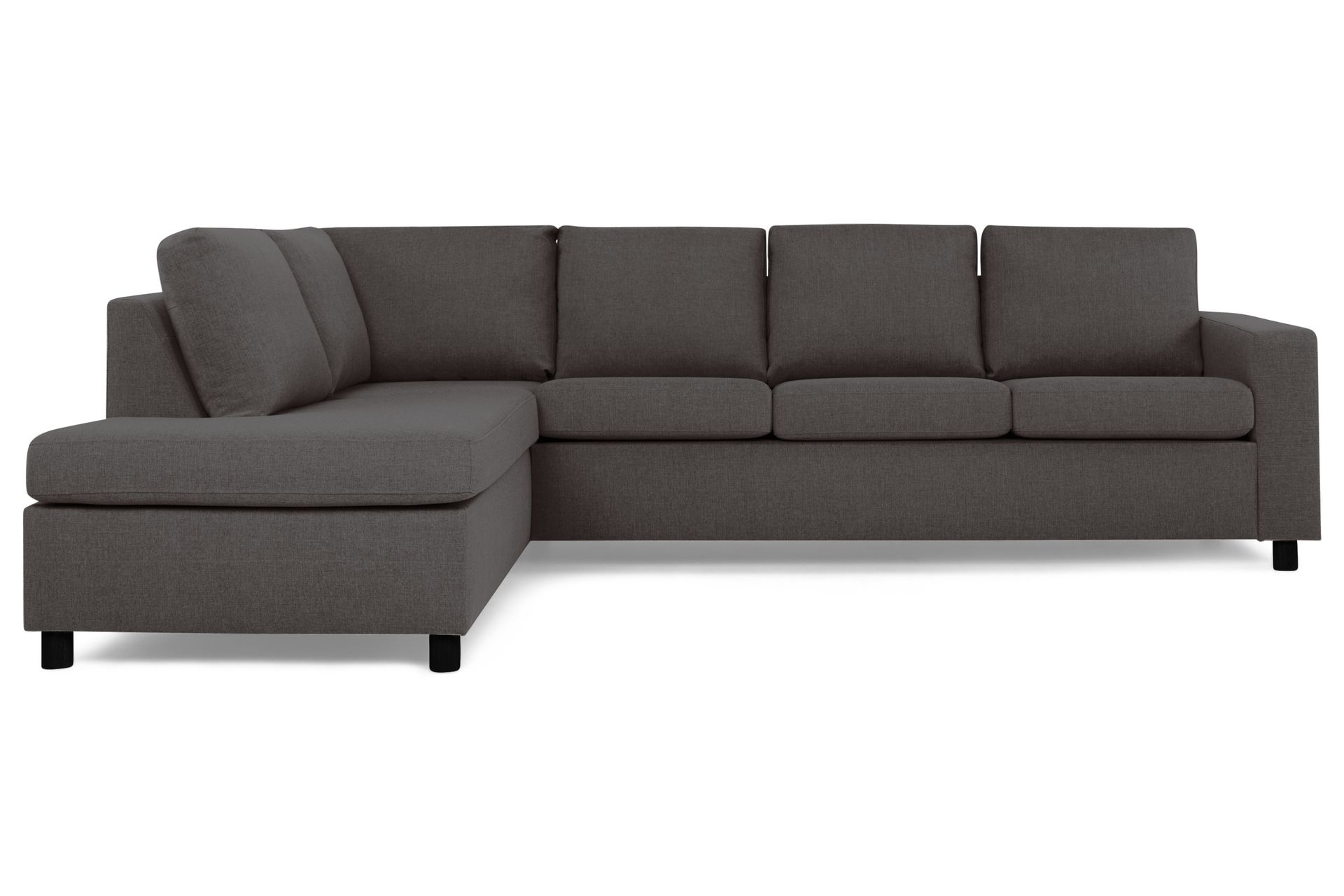 Crazy 4-seters Venstrevendt L-formet Sjeselongsofa i Stoff - Mørk grå - Møbler - Sofaer - Sofa med sjeselong