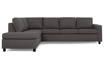 Crazy 4-seters Venstrevendt L-formet Sjeselongsofa i Stoff - Mørk grå - Møbler - Sofaer - Sofa med sjeselong