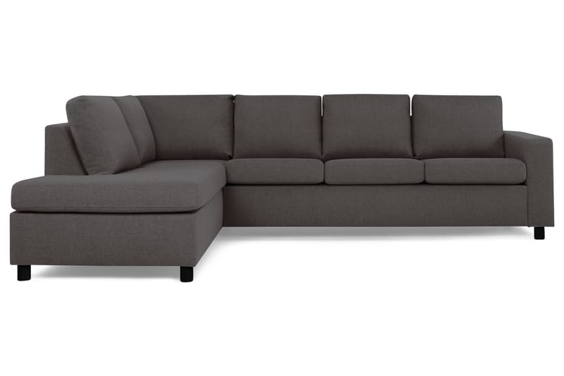 Crazy 4-seters Venstrevendt L-formet Sjeselongsofa i Stoff - Mørk grå - Møbler - Sofaer - Sofa med sjeselong