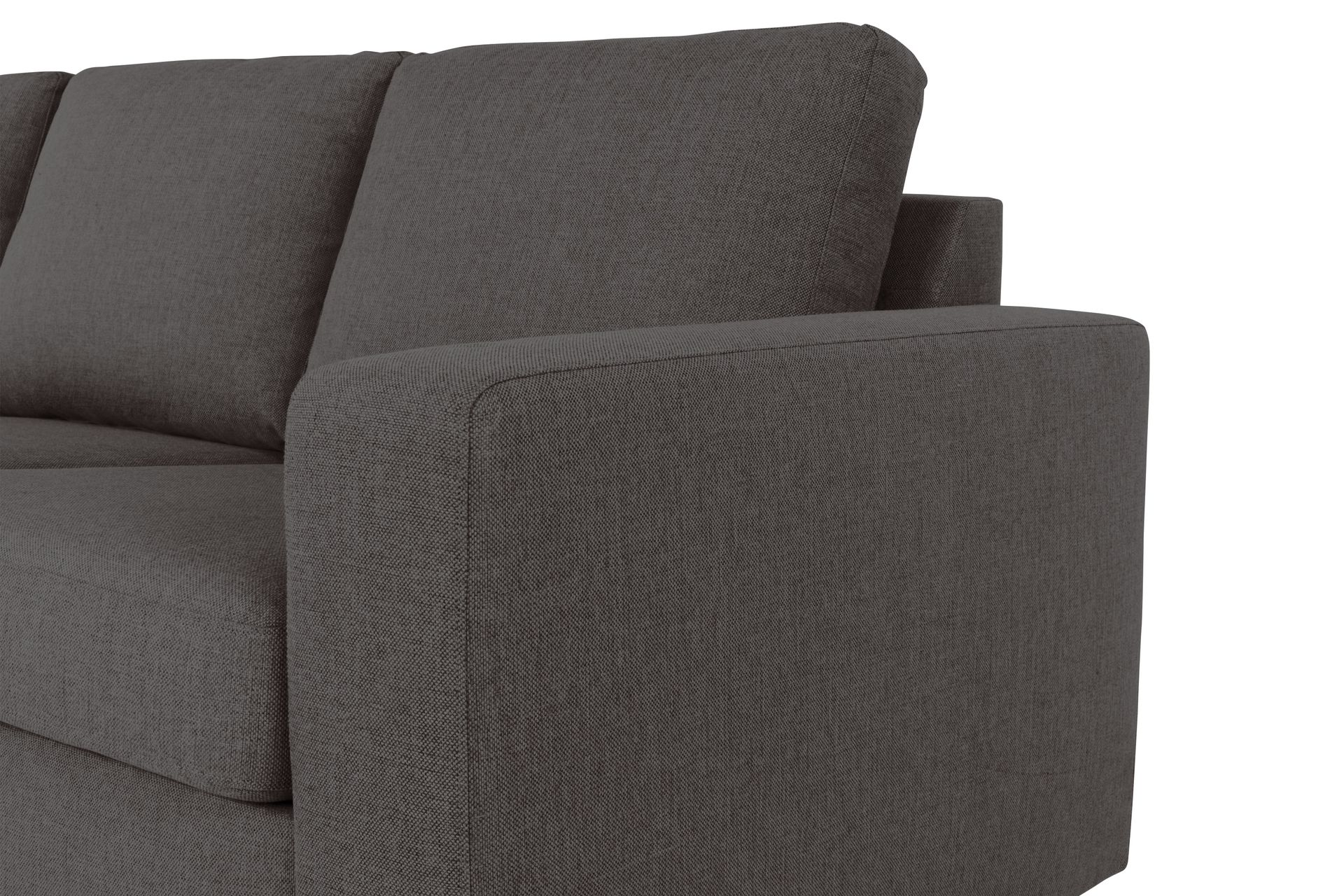 Crazy 4-seters Venstrevendt L-formet Sjeselongsofa i Stoff - Mørk grå - Møbler - Sofaer - Sofa med sjeselong