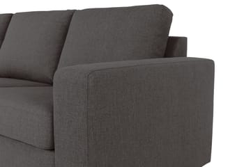 Crazy 4-seters Venstrevendt L-formet Sjeselongsofa i Stoff - Mørk grå - Møbler - Sofaer - Sofa med sjeselong